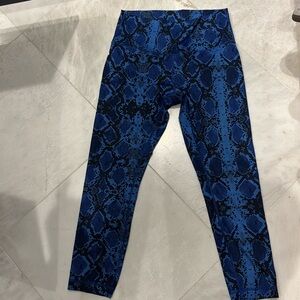 Lululemon blue snake print leggings size 10